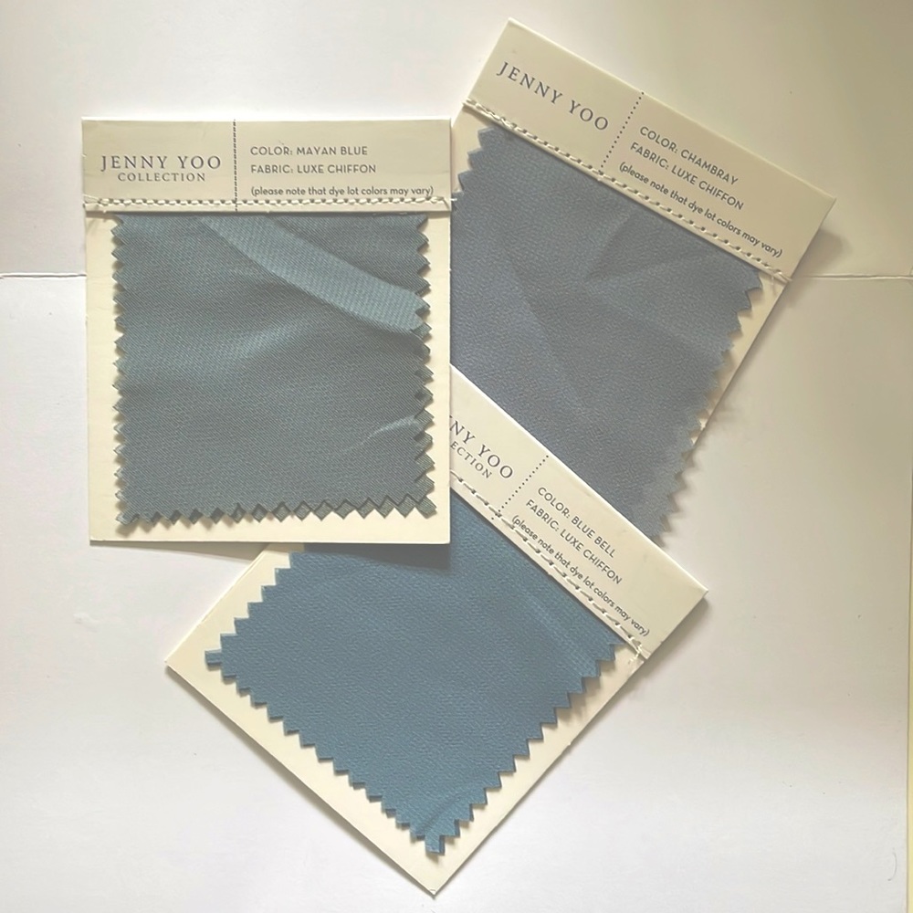 Jenny Yoo Fabric Swatches (3) - Dusty Blues